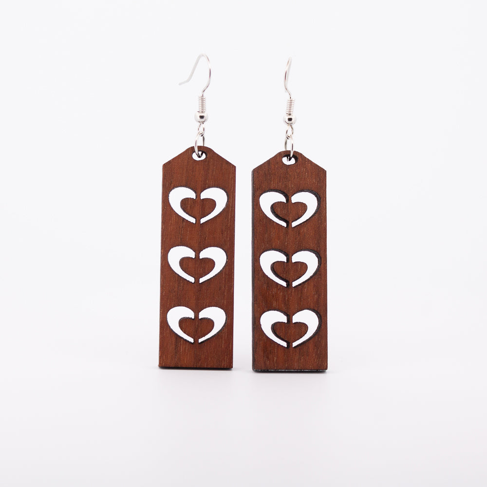 3 Heart Earrings
