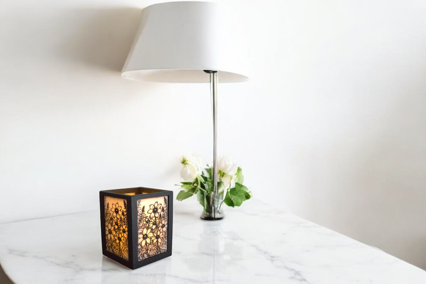 Flower Field Acrylic Votive