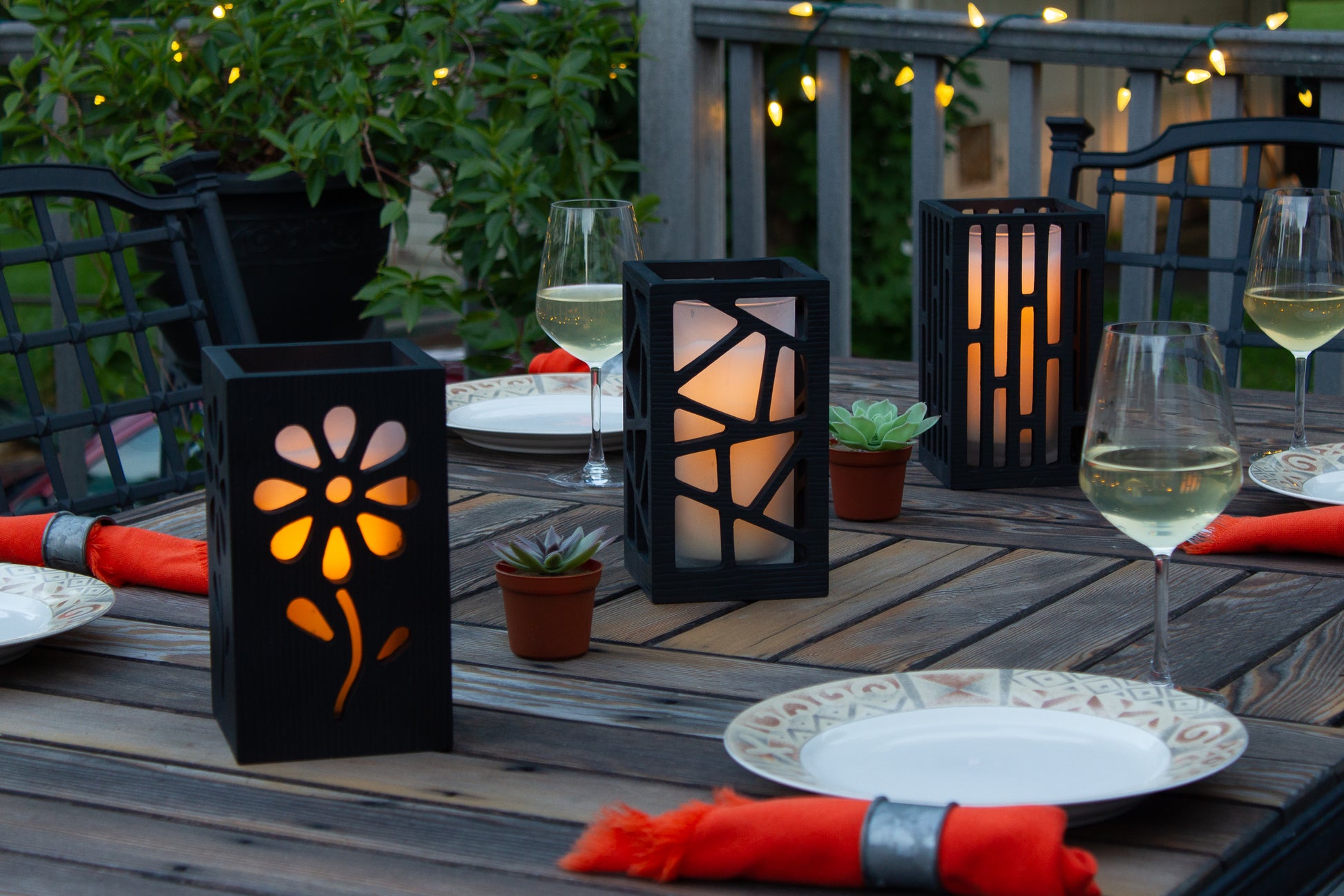 Outdoor Geometric Candleholder - By Julius